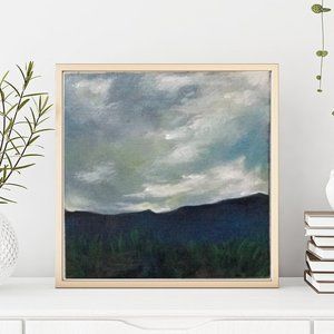 Contemporary landscape, chic oil painting artwork